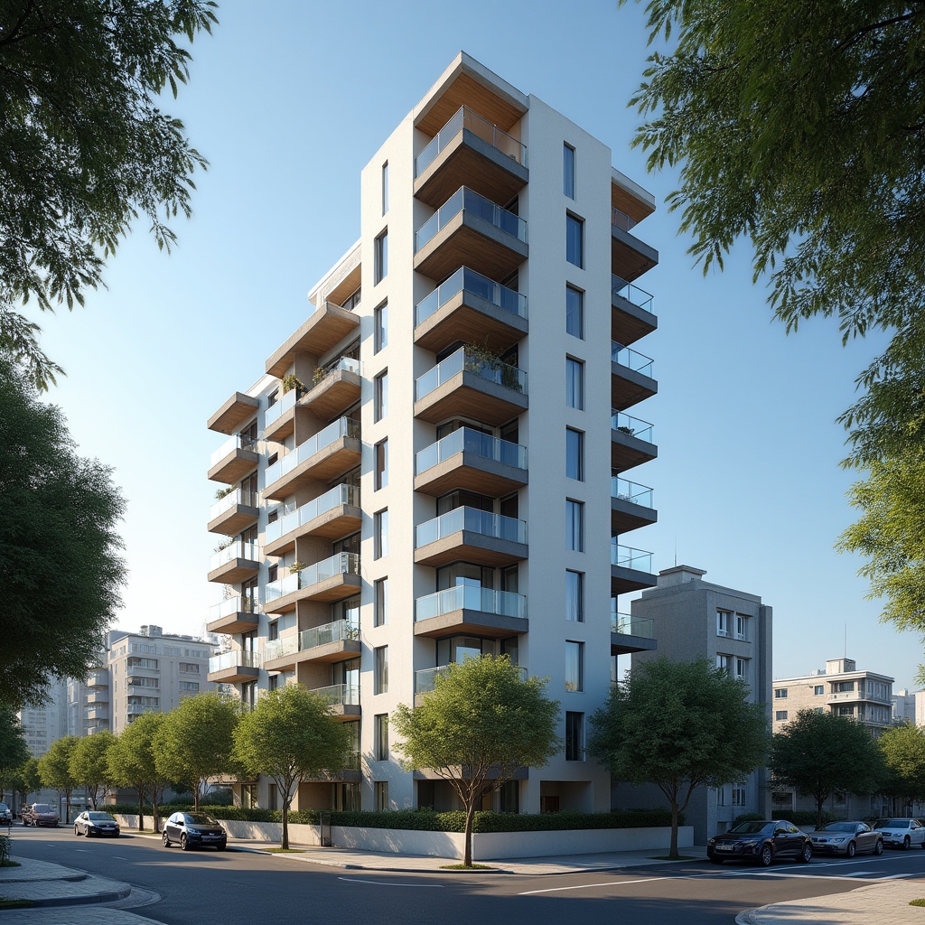 Modern residential apartment building in Santiago, Chile — exterior facade of a new development